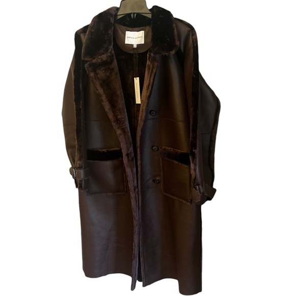 Rebecca Minkoff Women’s Shearling Lined Leather Coat - Picture 4 of 15